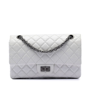 Pre-Loved Chanel Quilted Aged Lambskin Leather 2.55 Reissue 225 Double Flap Bag